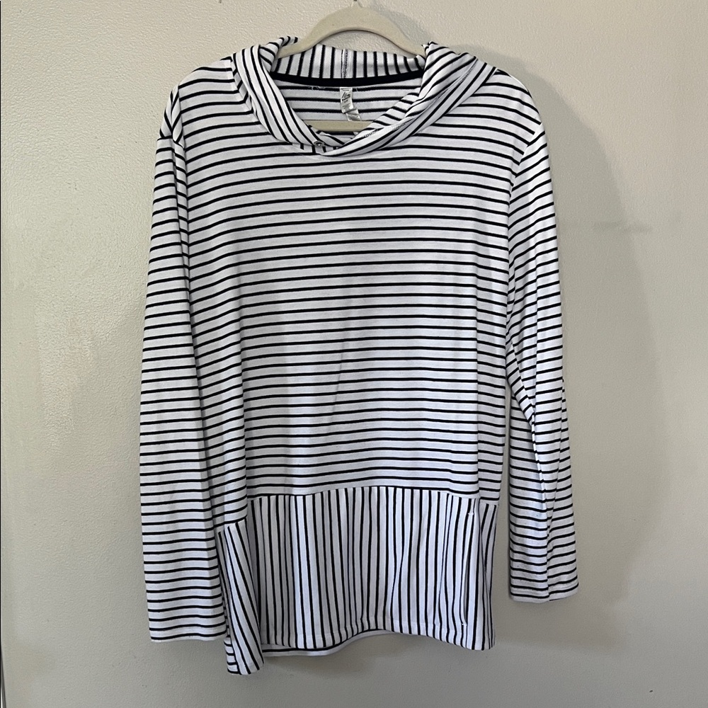 RBX Black and White Striped Hoodie